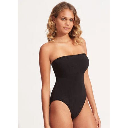 Drune | Sea Dive Bandeau Bademode Schwarz