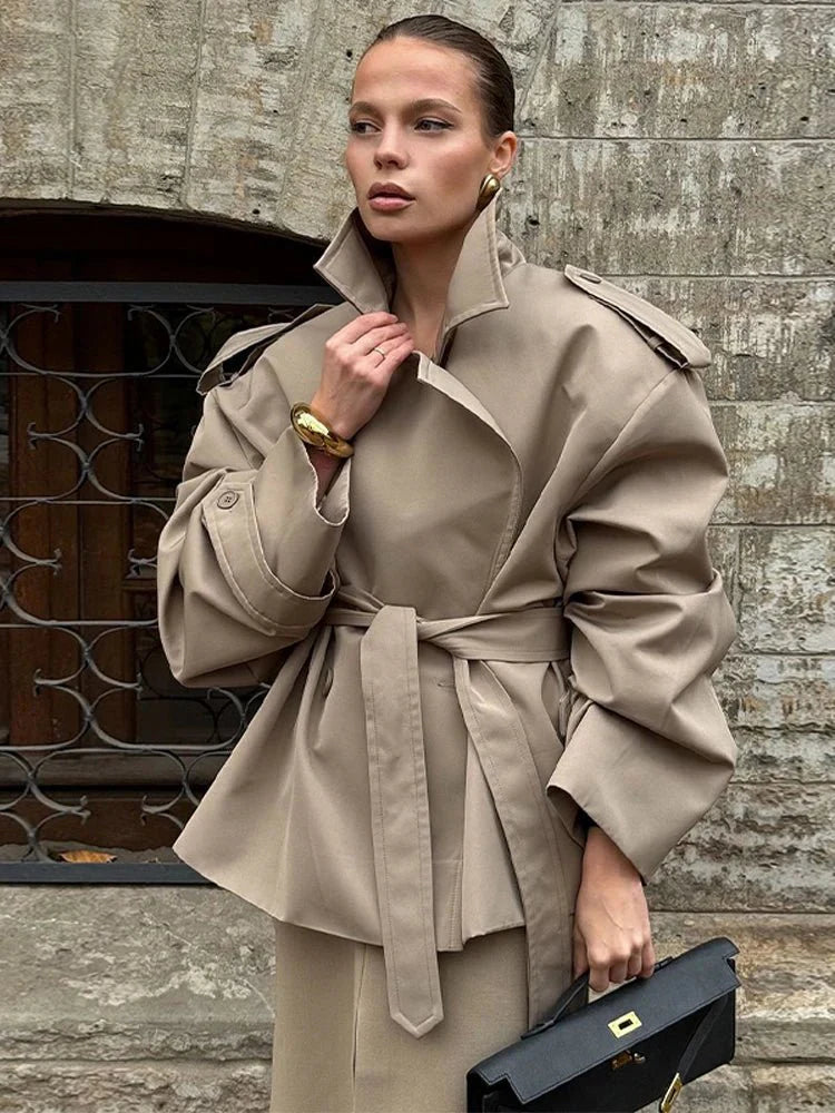 Drune | Crop Trenchcoat