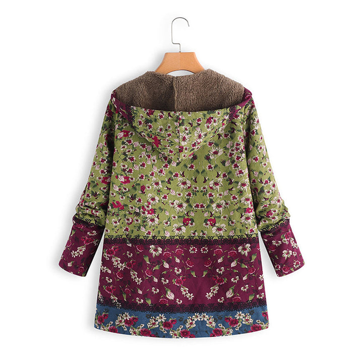 Drune | Langer Damen-Teddy-Mantel mit Kapuze