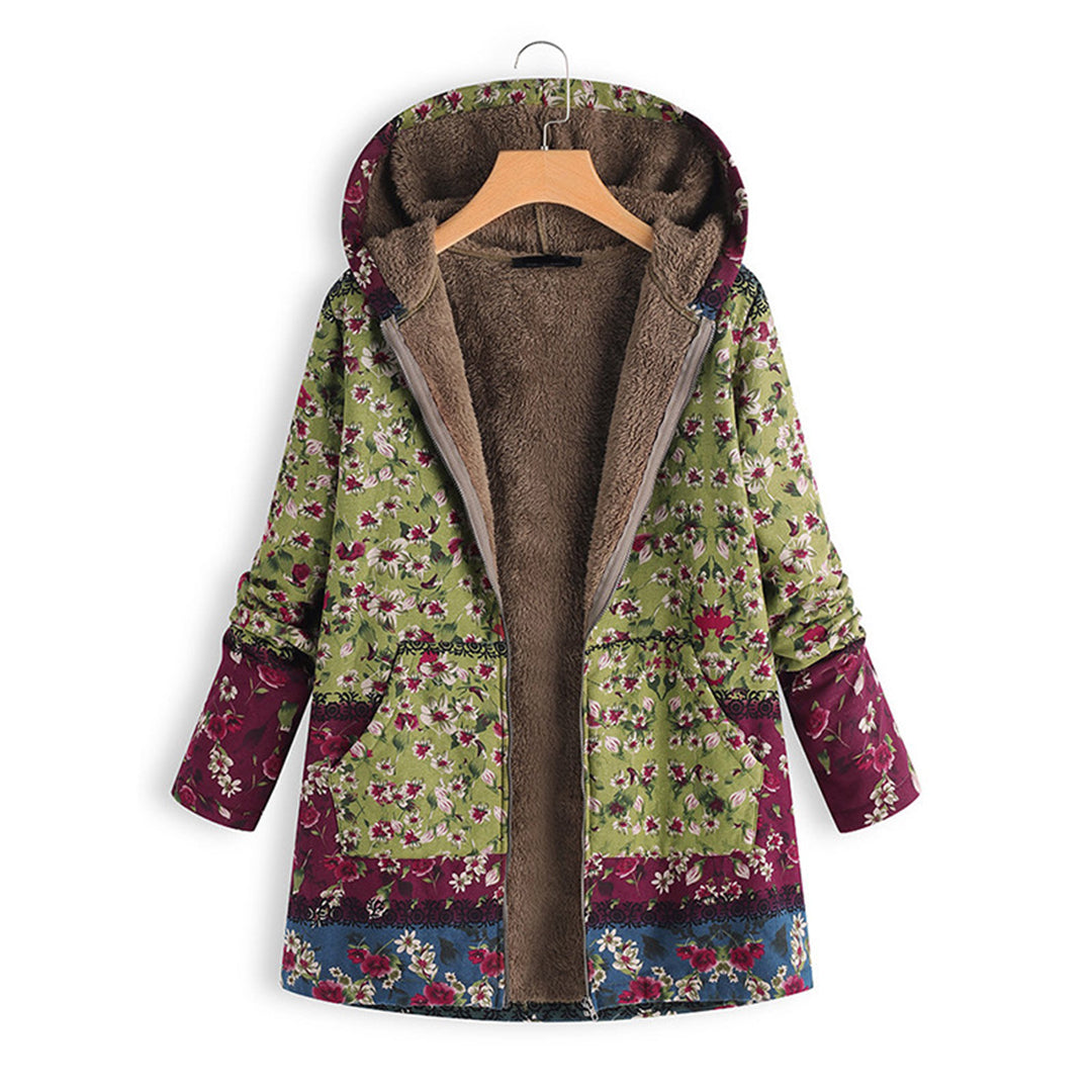Drune | Langer Damen-Teddy-Mantel mit Kapuze