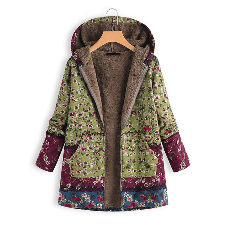 Drune | Langer Damen-Teddy-Mantel mit Kapuze