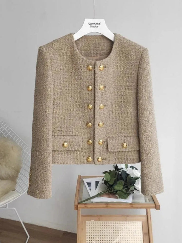 Drune | Kurze Doppelreihige Tweedjacke