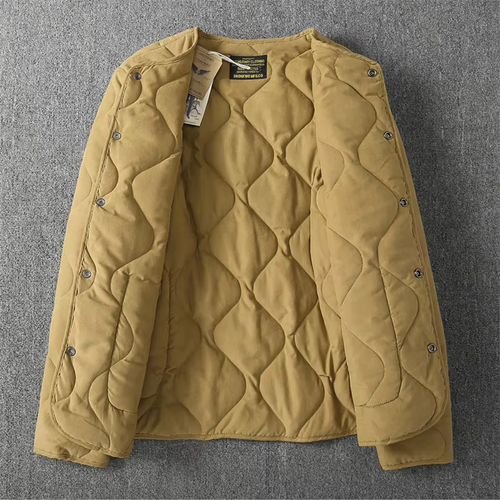 Drune | Kragenlose Steppjacke