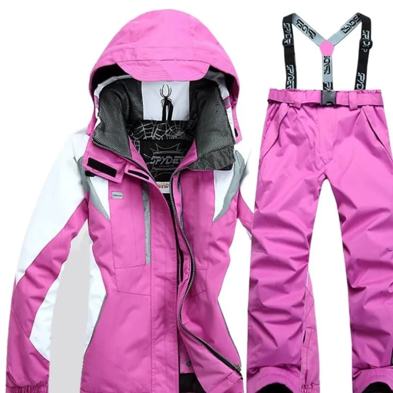 Drune | Winddichter 2 Teiliger Skianzug mit Kapuze Warmer Jacke und Passender Hose