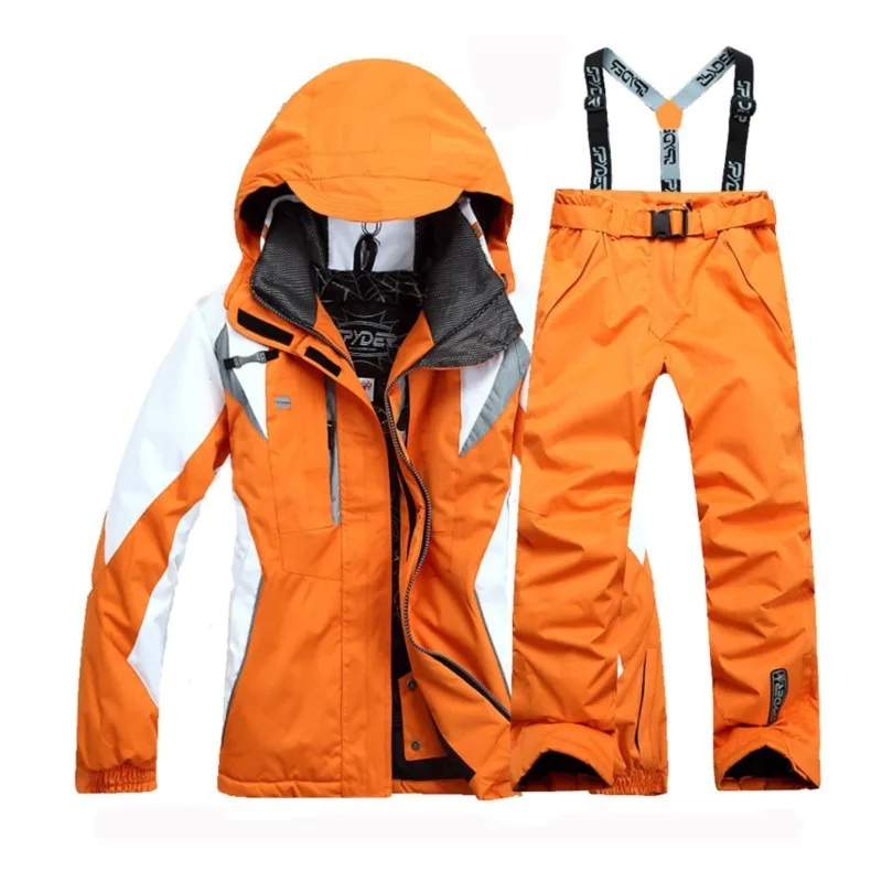 Drune | Winddichter 2 Teiliger Skianzug mit Kapuze Warmer Jacke und Passender Hose