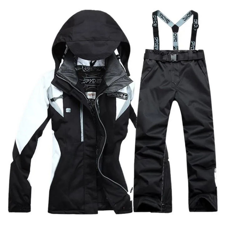 Drune | Winddichter 2 Teiliger Skianzug mit Kapuze Warmer Jacke und Passender Hose