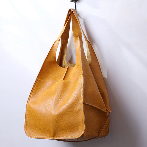 Drune | Überdimensionale Leder Schultertasche für Damen