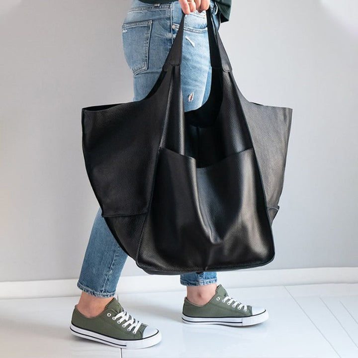 Drune | Überdimensionale Leder Schultertasche für Damen