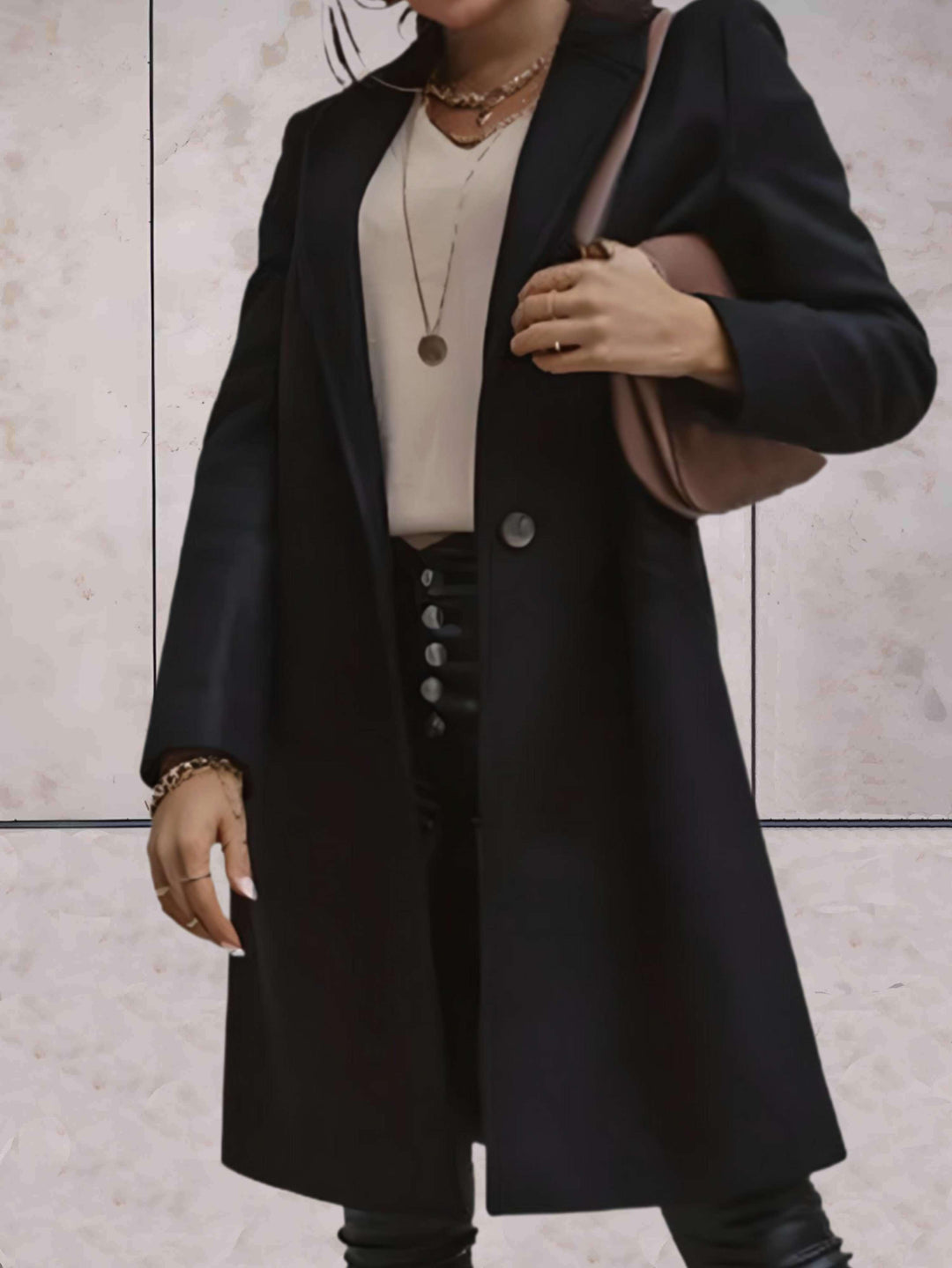 Drune | Damen-Trenchcoat mit nur einem Knopf