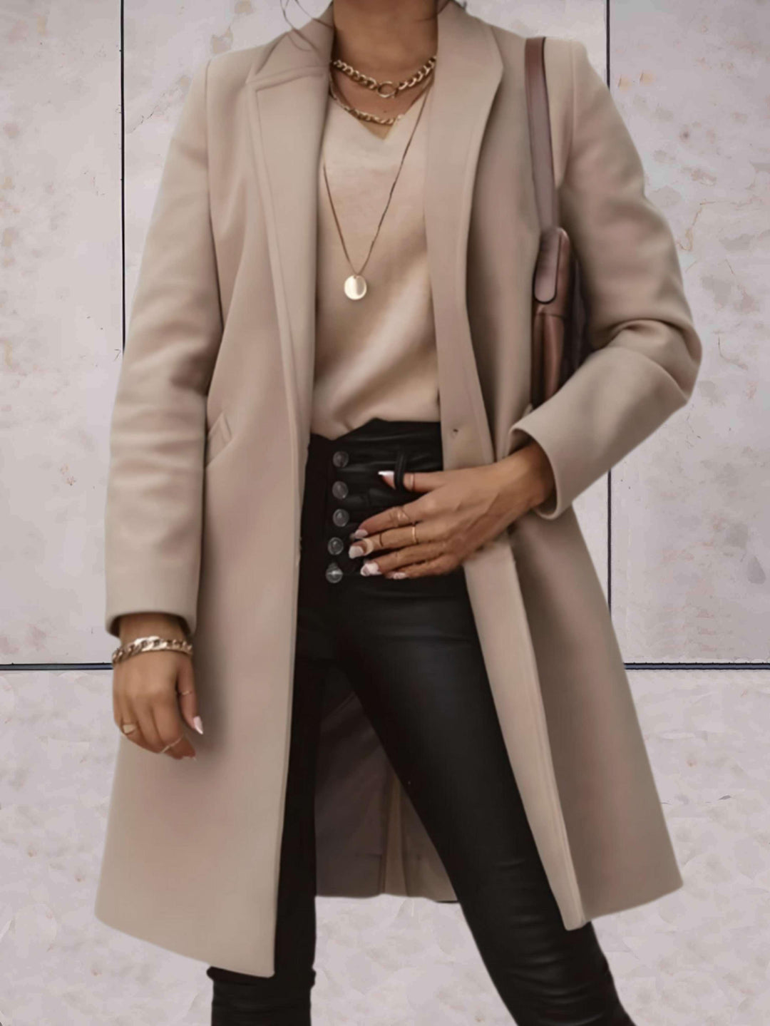 Drune | Damen-Trenchcoat mit nur einem Knopf