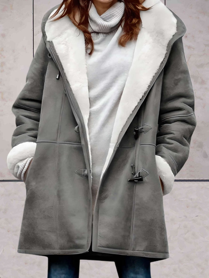 Drune | Shearling Kapuzenmantel - Gemütlich & Stylisch - Warm gefüttertes Design - Winter Komfort