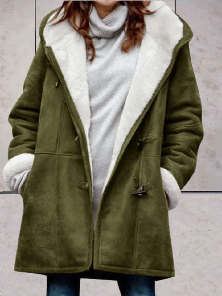 Drune | Shearling Kapuzenmantel - Gemütlich & Stylisch - Warm gefüttertes Design - Winter Komfort