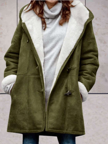 Drune | Shearling Kapuzenmantel - Gemütlich & Stylisch - Warm gefüttertes Design - Winter Komfort