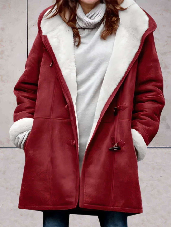 Drune | Shearling Kapuzenmantel - Gemütlich & Stylisch - Warm gefüttertes Design - Winter Komfort
