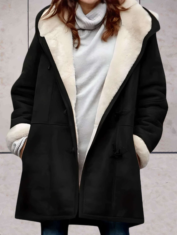 Drune | Shearling Kapuzenmantel - Gemütlich & Stylisch - Warm gefüttertes Design - Winter Komfort