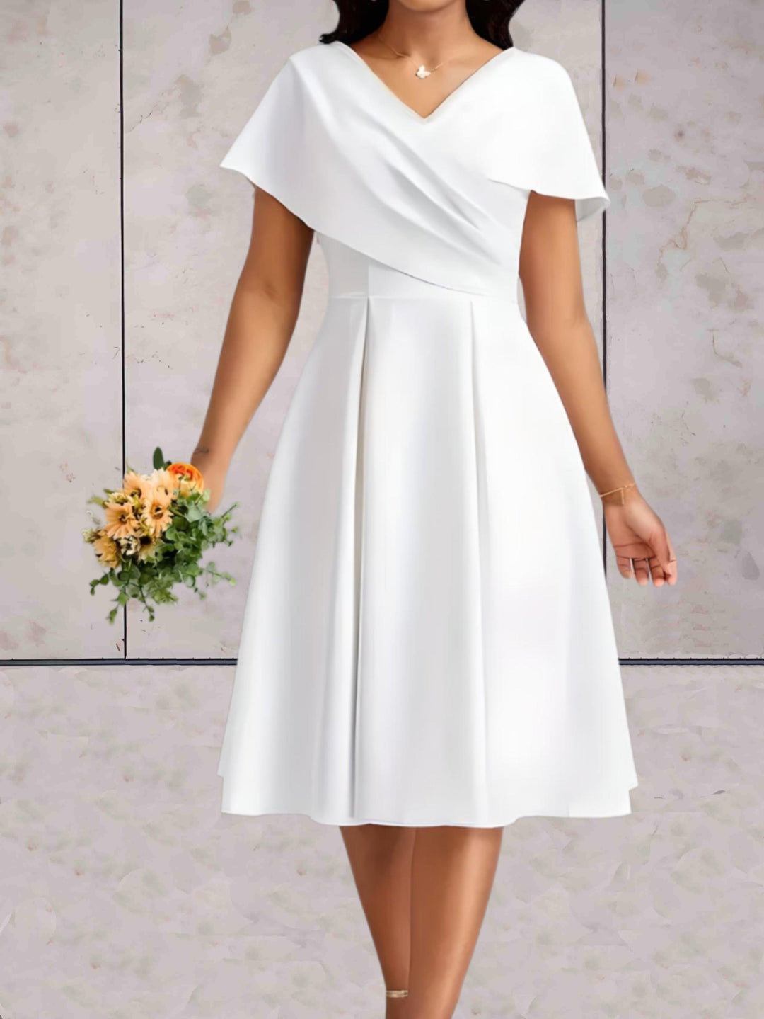 Drune - Minimalistisches Mini-Brautkleid