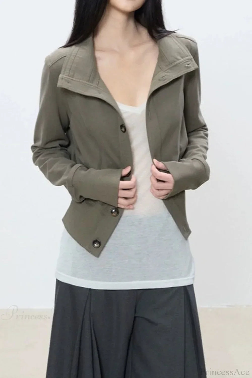 Drune | Gekürzte Rollkragen Freizeitjacke
