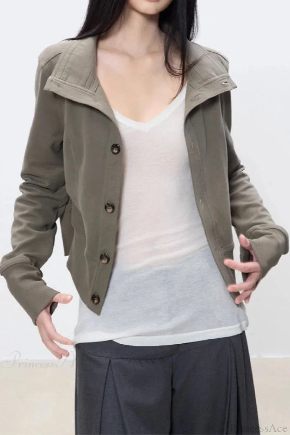 Drune | Gekürzte Rollkragen Freizeitjacke
