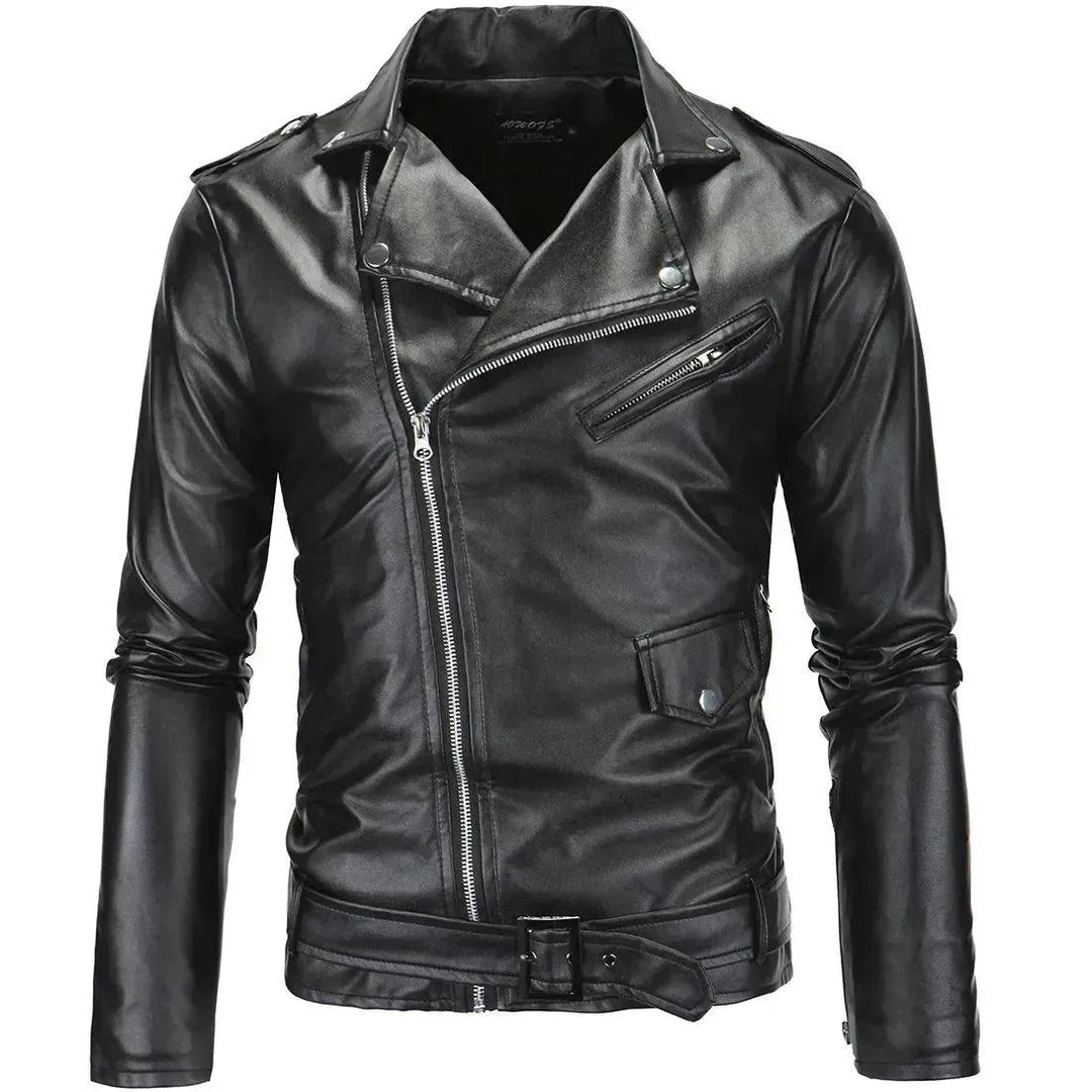 Drune | Slim Fit Biker Herren Lederjacke