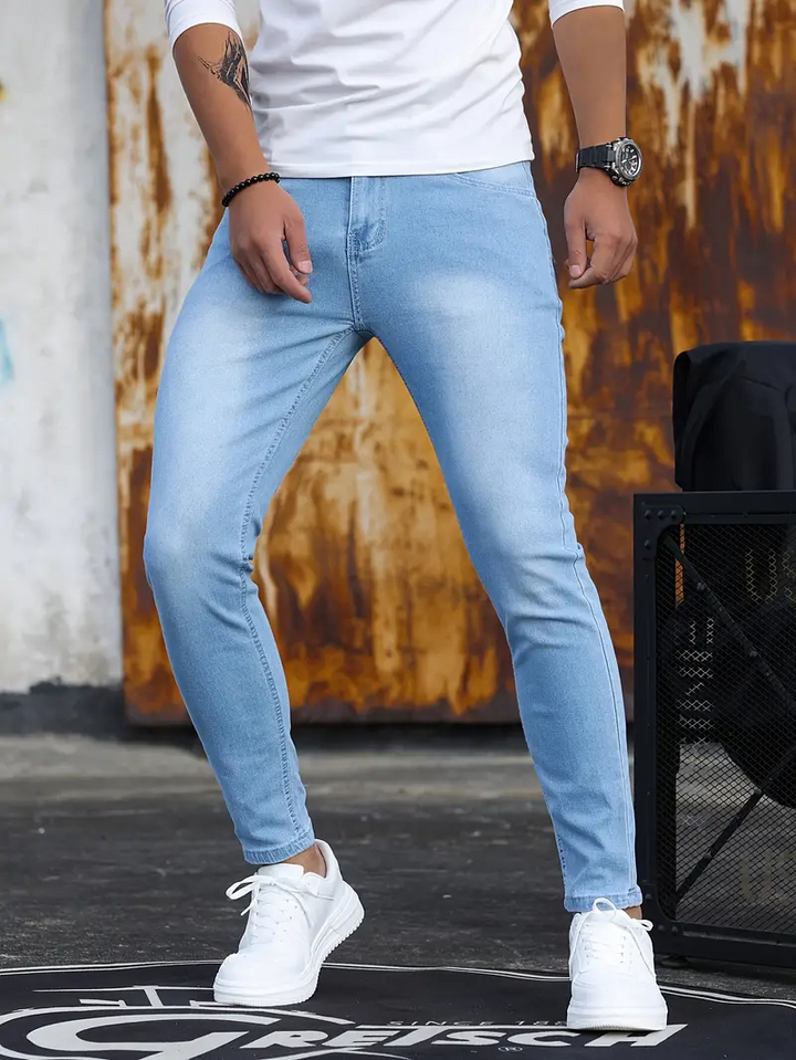 Drune | Herren Bequeme Slim Fit Jeans