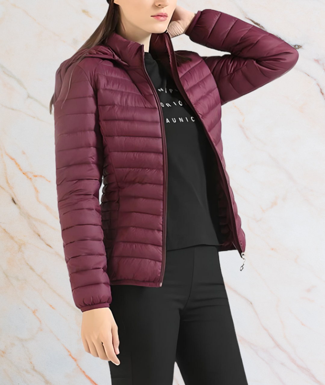 Drune | Slim Fit Puffy Jacket mit Reißverschluss - MAYLEE