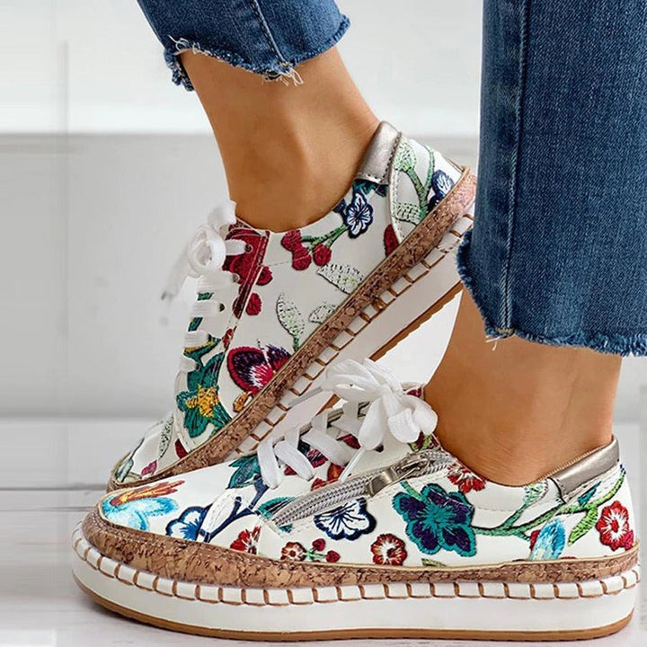 Drune - Orthopädische Florale Turnschuhe