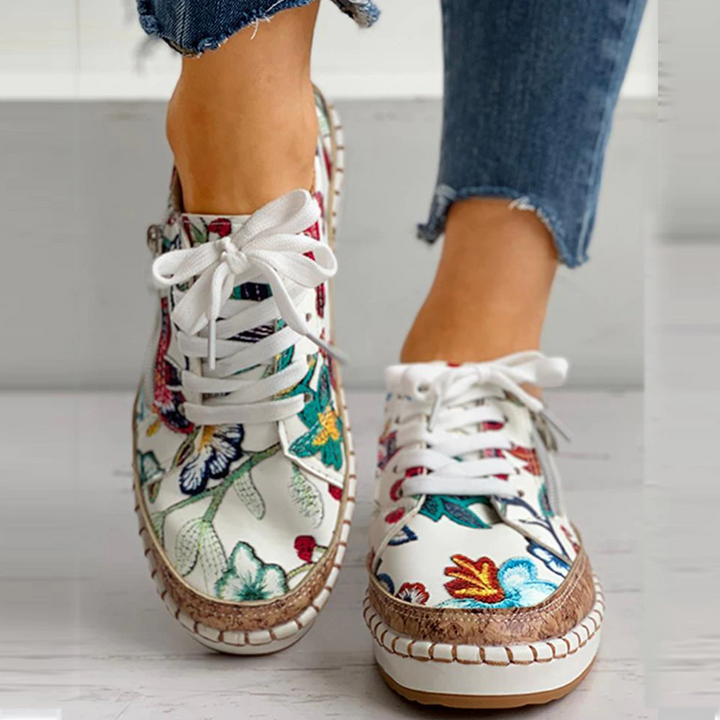 Drune | Blumendruck Schuhe Mit Ergonomischem Fußbett