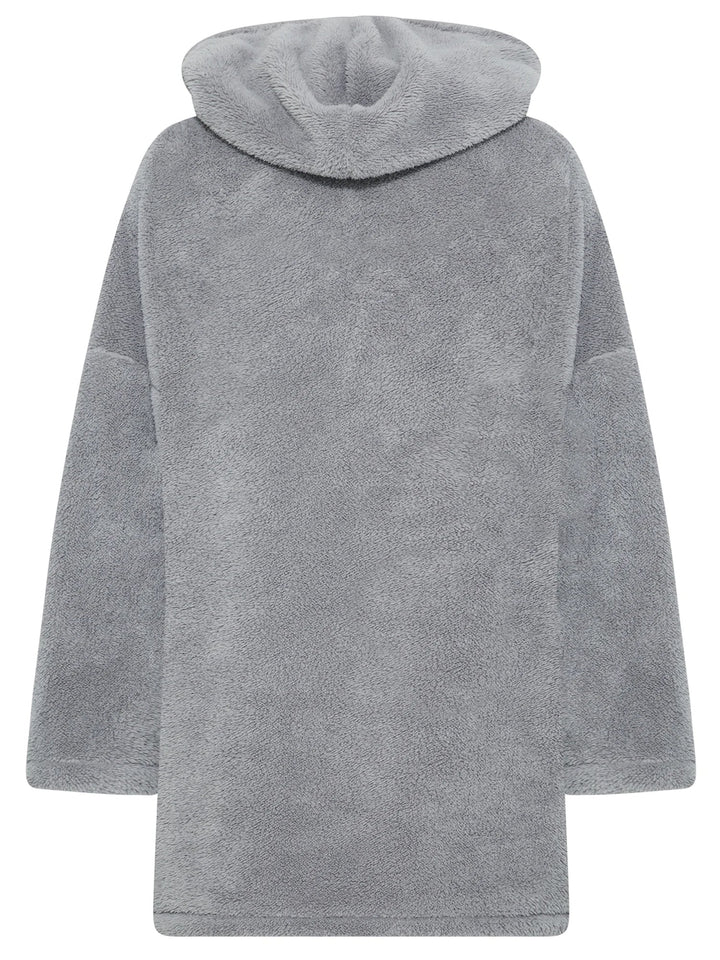 Drune | Snuggle Plus Übergrößen Teddy Hoodie Kleid