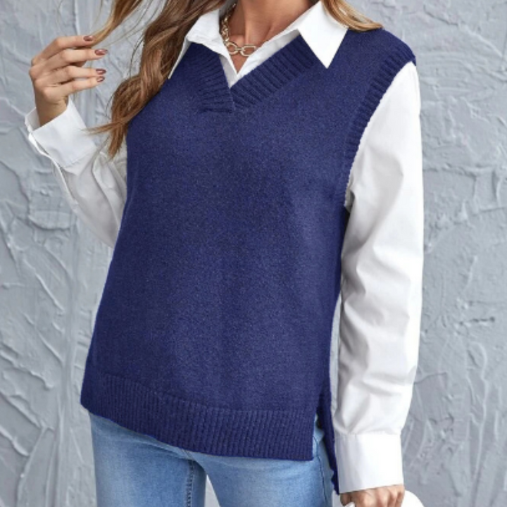 Drune | Weiches Strickweste mit V-Ausschnitt