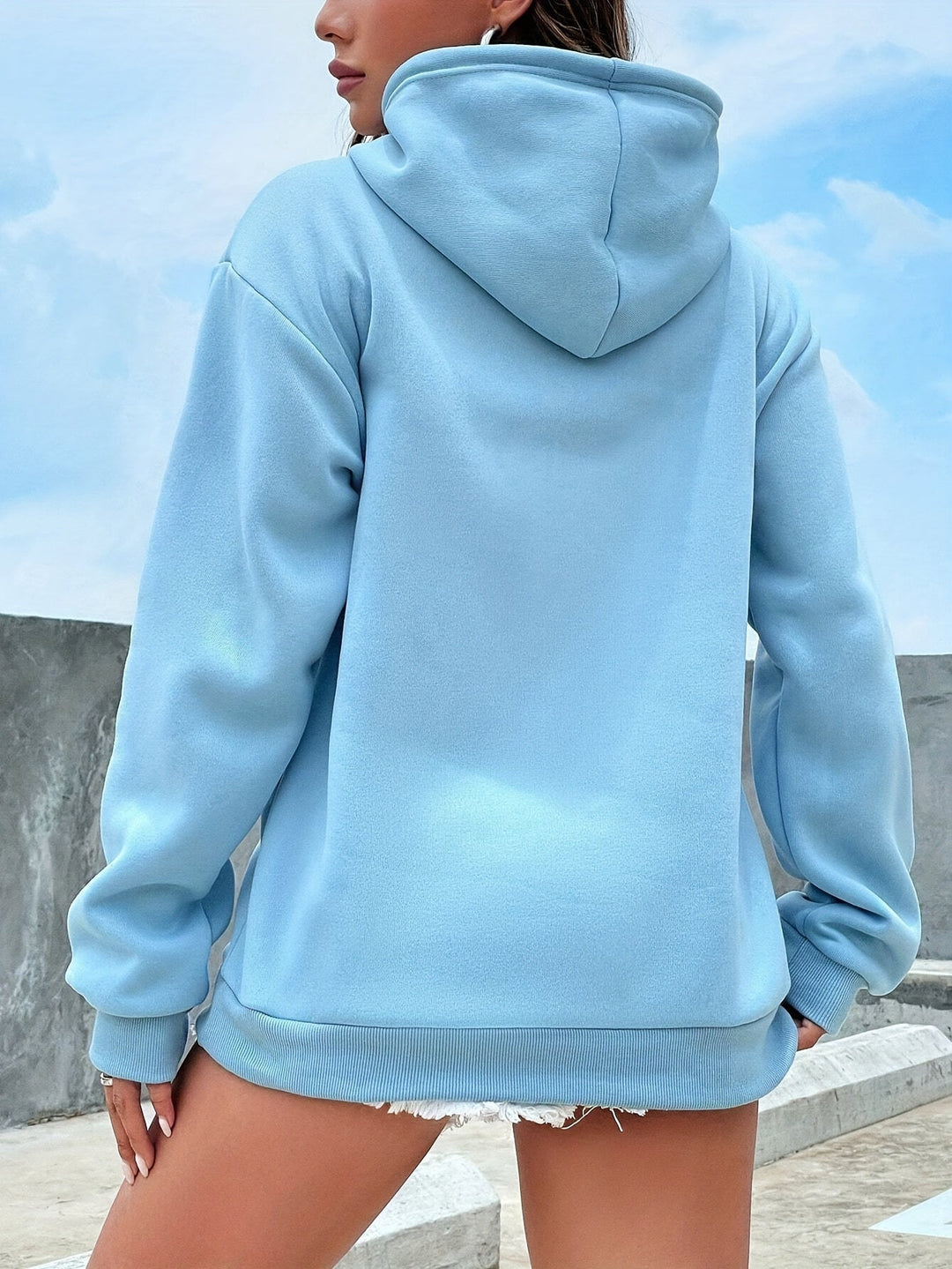 Drune | Weicher Plüschpullover mit Kapuze für Frauen