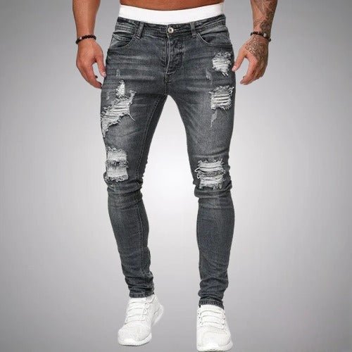 Drune | Dehnbare Ripped Jeans Für Männer