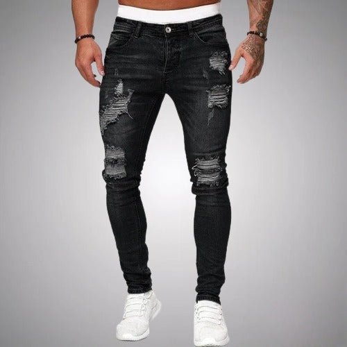 Drune | Dehnbare Ripped Jeans Für Männer