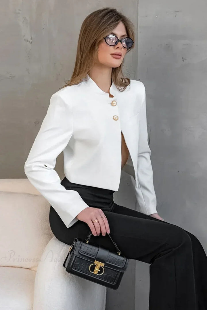 Drune | Stehkragen Langarm Elegante Jacke