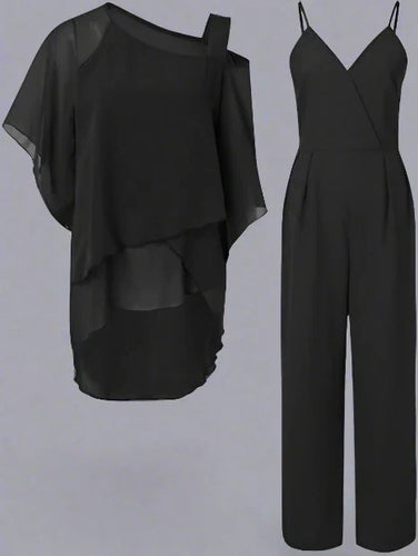 Drune | Luxus Chiffon Satz Für Damen Elegantes Satz Für Festliche Abende