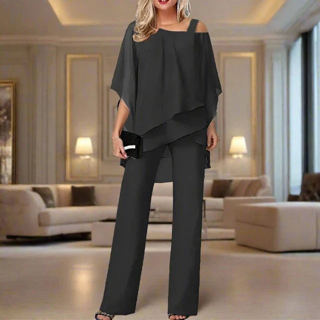Drune | Luxus Chiffon Satz Für Damen Elegantes Satz Für Festliche Abende