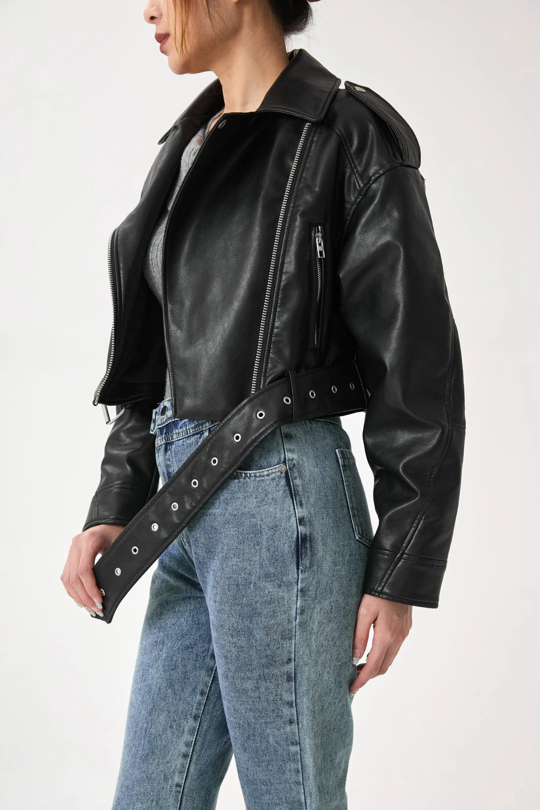 Drune | Kurz Geschnittene Bikerjacke - Vintage & Stilvoll