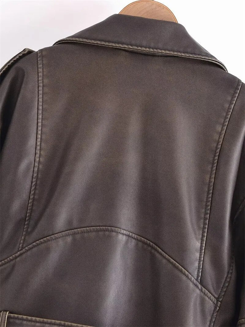 Drune | Kurz Geschnittene Bikerjacke - Vintage & Stilvoll