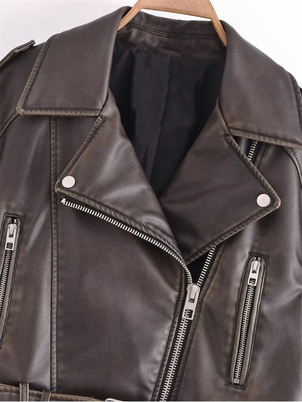 Drune | Kurz Geschnittene Bikerjacke - Vintage & Stilvoll