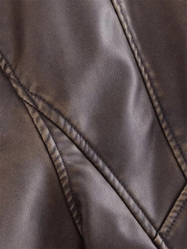 Drune | Kurz Geschnittene Bikerjacke - Vintage & Stilvoll