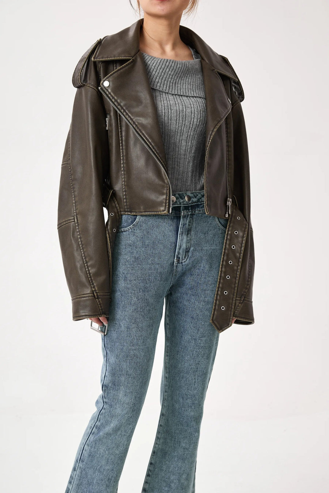 Drune | Kurz Geschnittene Bikerjacke - Vintage & Stilvoll