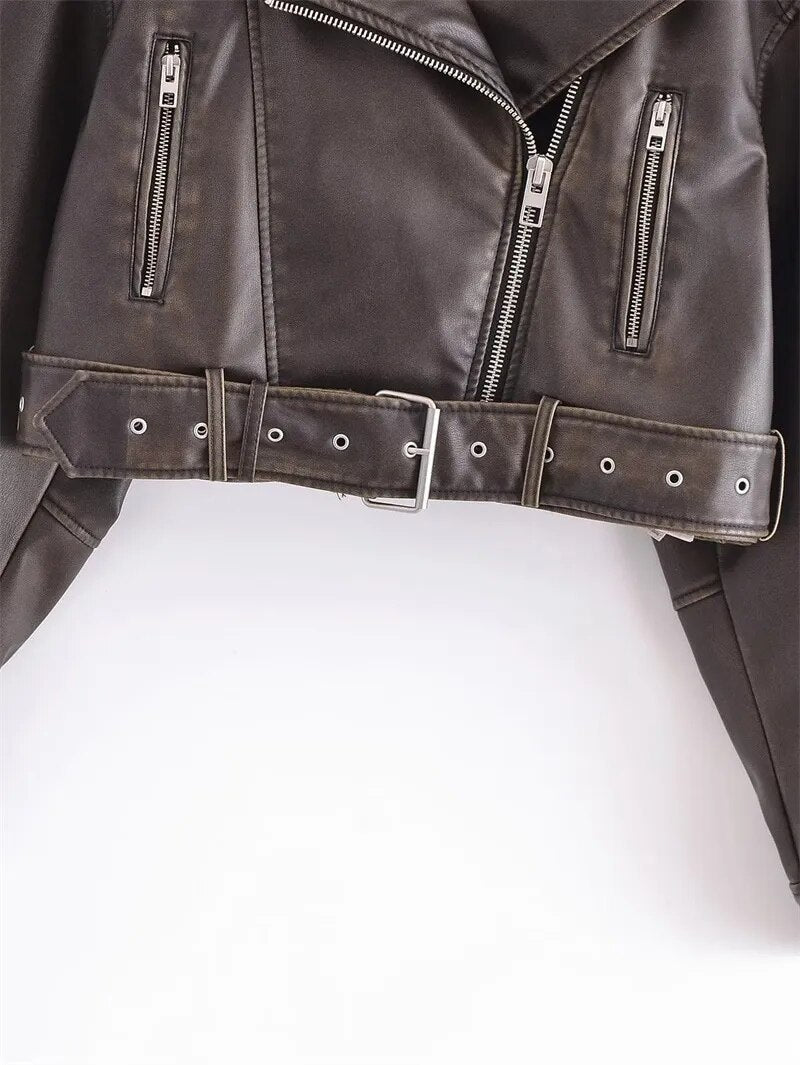 Drune | Kurz Geschnittene Bikerjacke - Vintage & Stilvoll