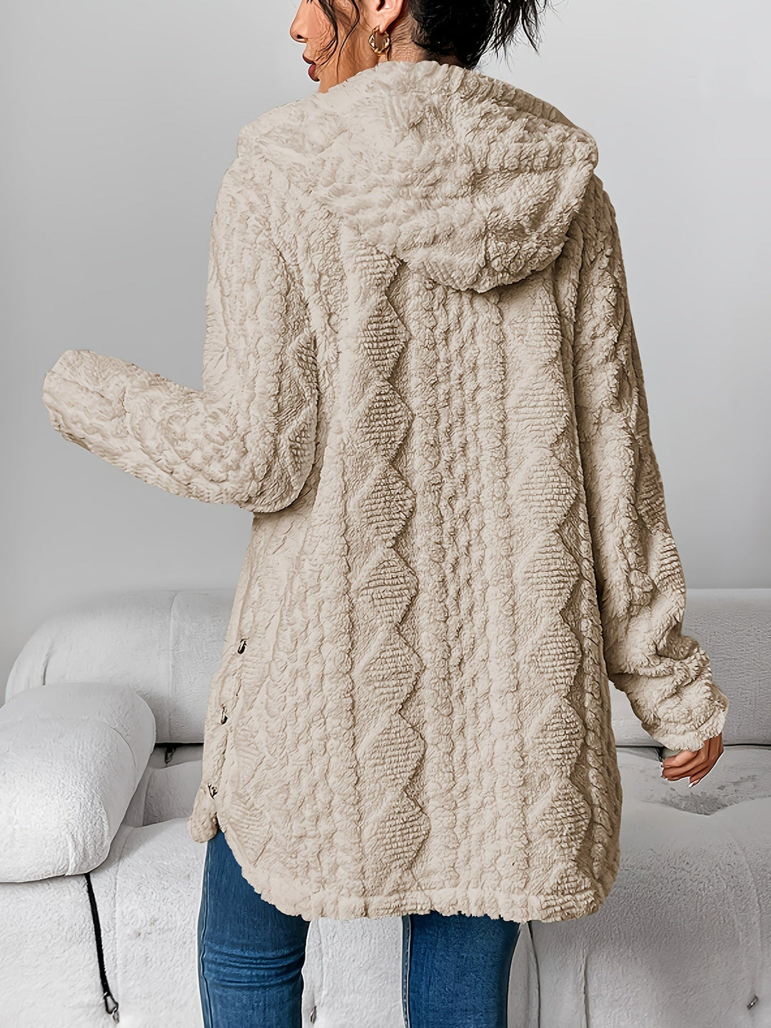 Drune | Flauschige Teddy-Hoodie-Jacke