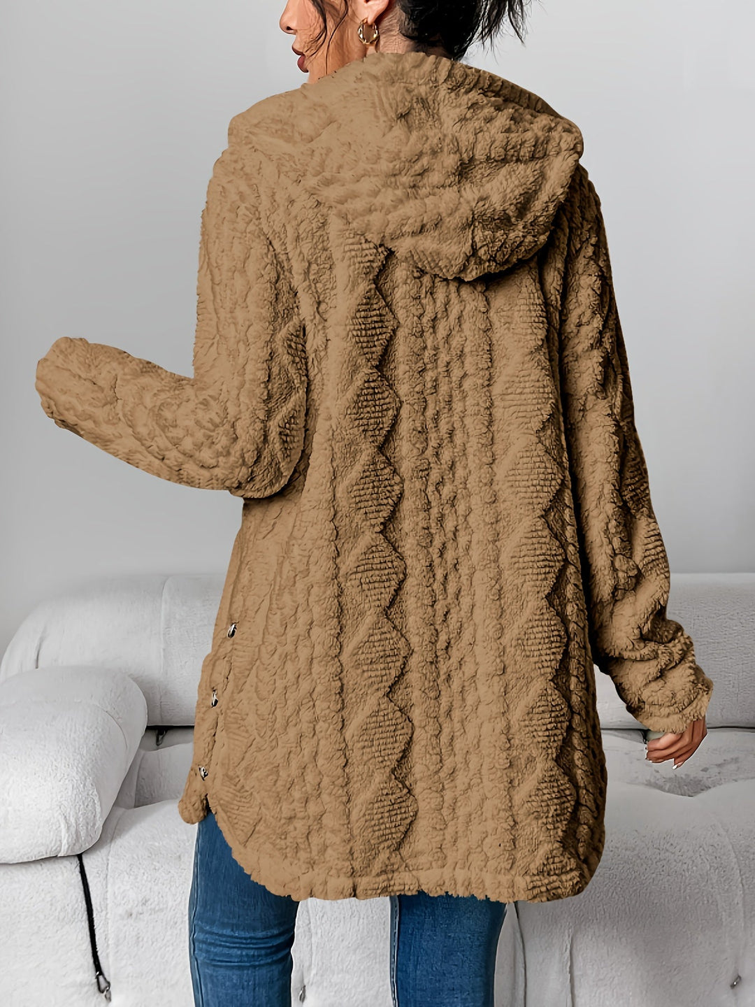 Drune | Flauschige Teddy-Hoodie-Jacke