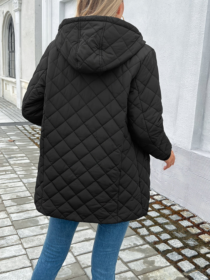 Drune | Gepolsterte Puffy-Jacke mit Reißverschluss und Kunstfellfutter
