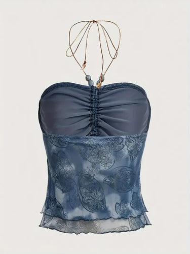 Drune | Rüschbluse mit Off-Shoulder-Schnitt