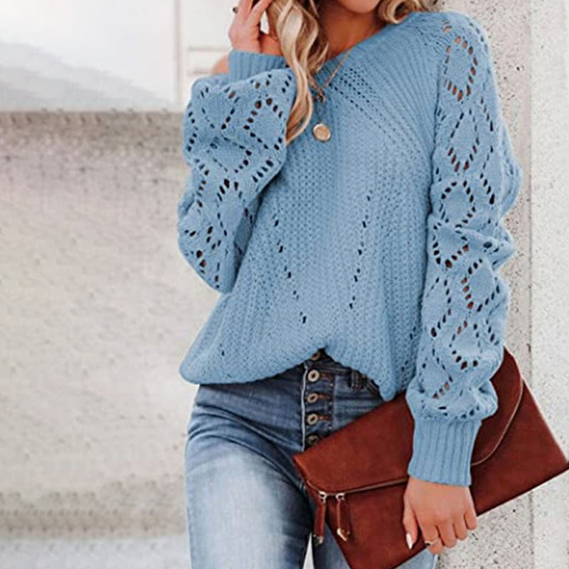 Drune | Weiche Strickjacke mit Lochmuster Acryl Komfortabel und Elegant