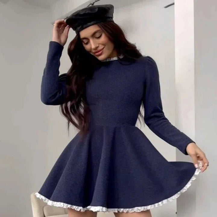 Drune | Weibliche Spitzen A-Linien Mini Kleid