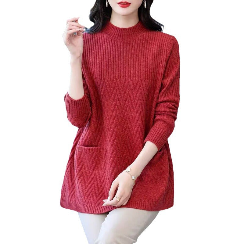 Drune | Halber Rollkragenpullover für Damen in mittlerer Länge