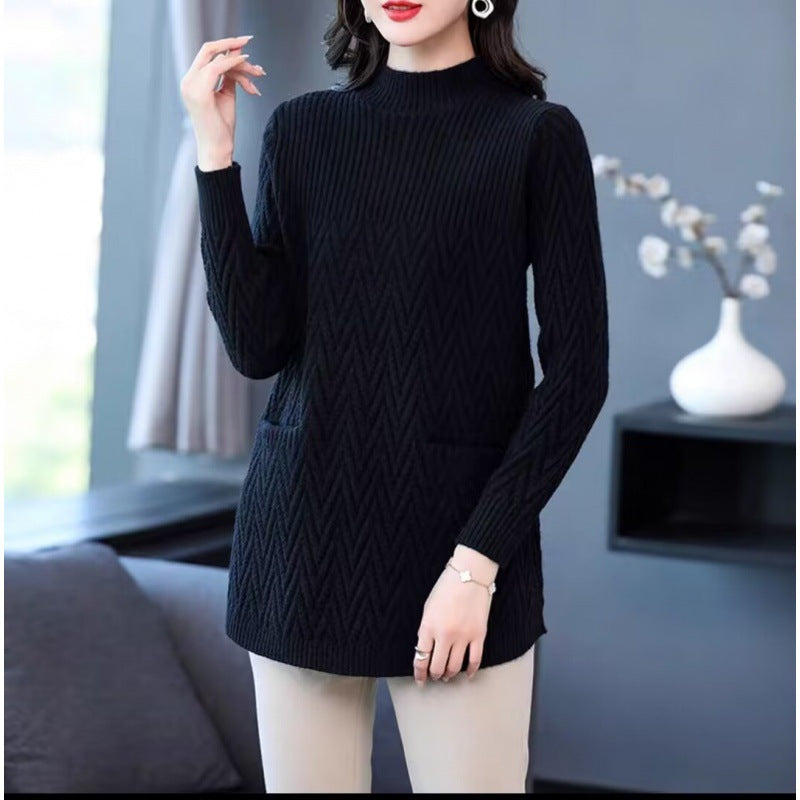 Drune | Halber Rollkragenpullover für Damen in mittlerer Länge