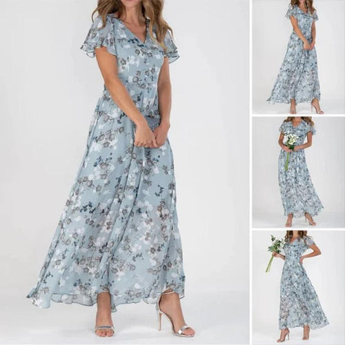 Drune | Elegantes Blumen-Maxikleid für Frauen